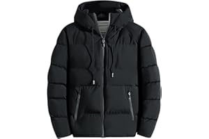 Sblioda Mens Parka Winter Coats Windproof Long Sleeve Hooded Jackets Full Zip Puffer Down Hoodies Winter Warm Thicken Outwear