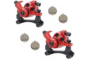 YLQYYH A Pair Red 51MM Brake Caliper Electric Scooter Mechanical Disc Brake Right Side for 8in 10in m365 Electric Scooter 120-140-160MM Brake disc