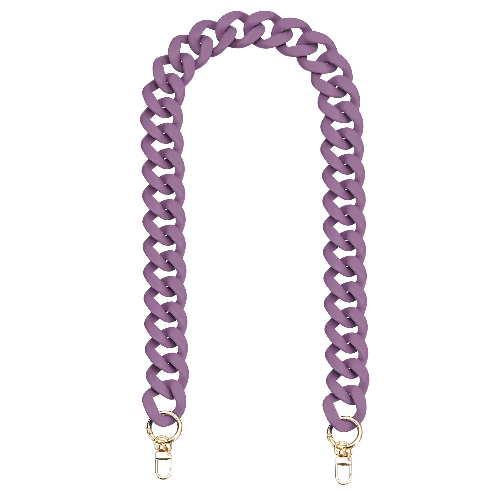 Uxcell Acrylic Purse Chain Strap, 33.5" Flat Handbag Replacement Strap Acrylic Flat Extender Chain for Purse Handbags, Purple