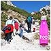 H2O Basics BPA-Free Sport Water Bottles 25 oz, Tritan Non Toxic Plastic, Reusable Flask with Stainless Steel Leak Proof Twist Off Cap & Steel Base, Cola Bottle Shape (Fuchsia, 25 Ounces)