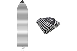 UPSURF 5'8"/5'10"/6'/6'6"Surfnoard Sock Cover-Long Board Sock Cover Light Protective Bag for Your Surf Board