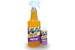 Flock Free Bird Repellent Spray Bundle, Ready to Use Bird Spray 32oz + Concentrate 4oz Refill