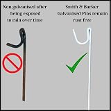 Smith & Barker Galvanised Fencing Pins 8mm with 25m Plastic Mesh Barriers view 3