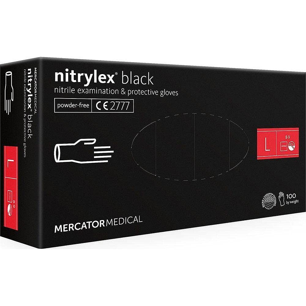 MERCATOR MEDICAL Nitrylex Classic Powder-Free Nitrile Gloves Size XL - Box of 100 Gloves