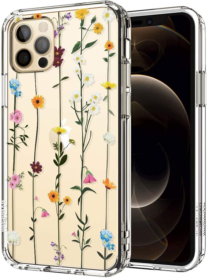 Mosnovo Iphone 12 Pro Max Case Wildflower Floral Flower Pattern Clear Design Transparent Plastic Hard Back Case With Tpu Bumper Protective Case Cover For Iphone 12 Pro Max 6 7 Inch Amazon Co Uk Electronics