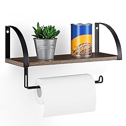 BTY Paper Towel Holder with Shelf, Vintage
