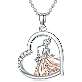 MISTBEE Violinist Necklace Sterling Silver Music Crystal Jewelry Saxophone Cello Violin Piano Flute Music Note Necklace Music Gifts for Women Girl Daughter