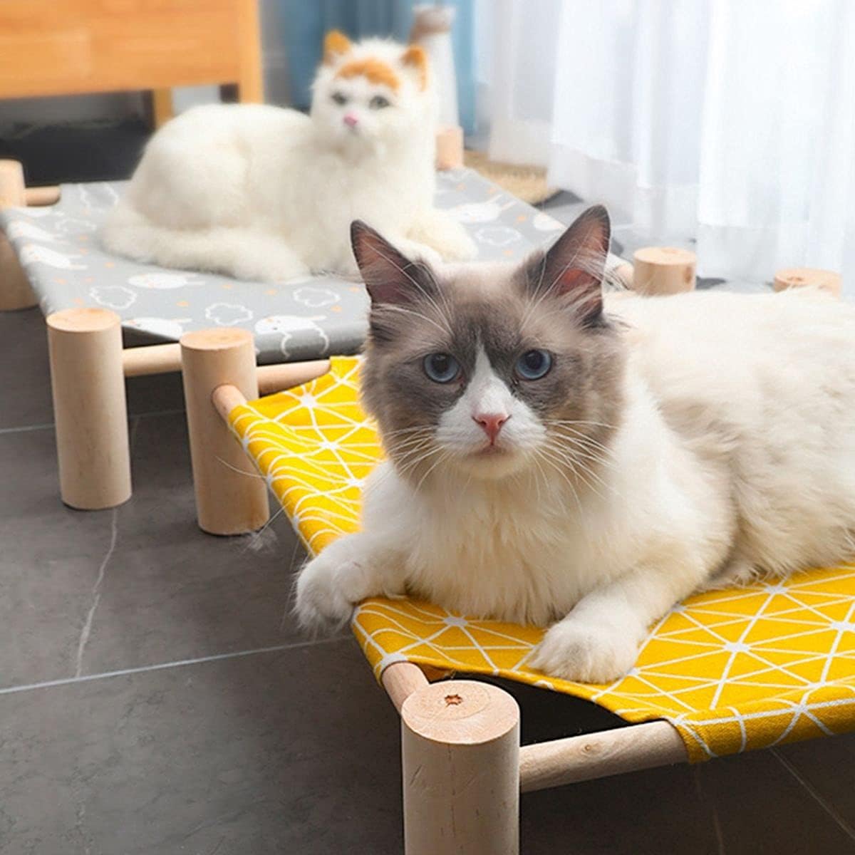 plmm Summer Small Dogs Raised Detachable Elevated Breathable Pet House Hammock Cat Bed Cat Sofa Machine Washable(H): Home & Kitchen
