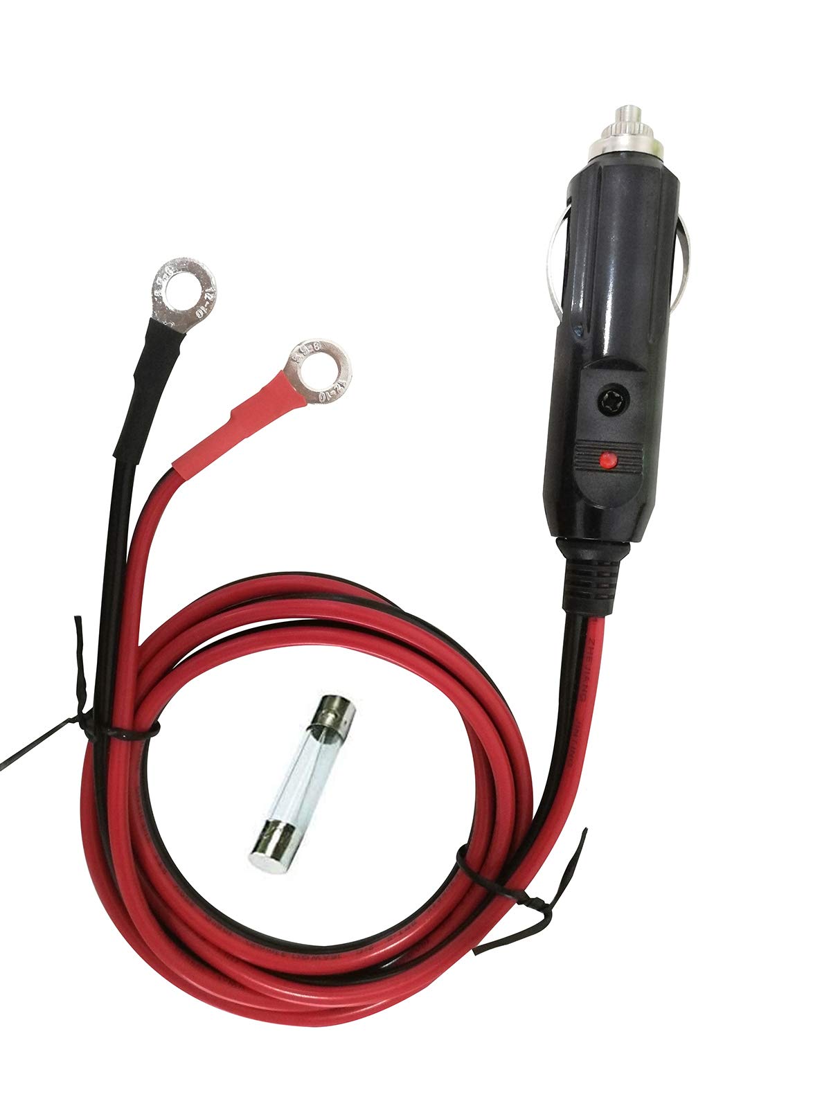 Dongge 3.3ft adapter cable for cigarette lighter car Cigar power supply 12V 24V universal Cigar plug cable Suitable for automotive inverters air pumps electric cups heaters and more