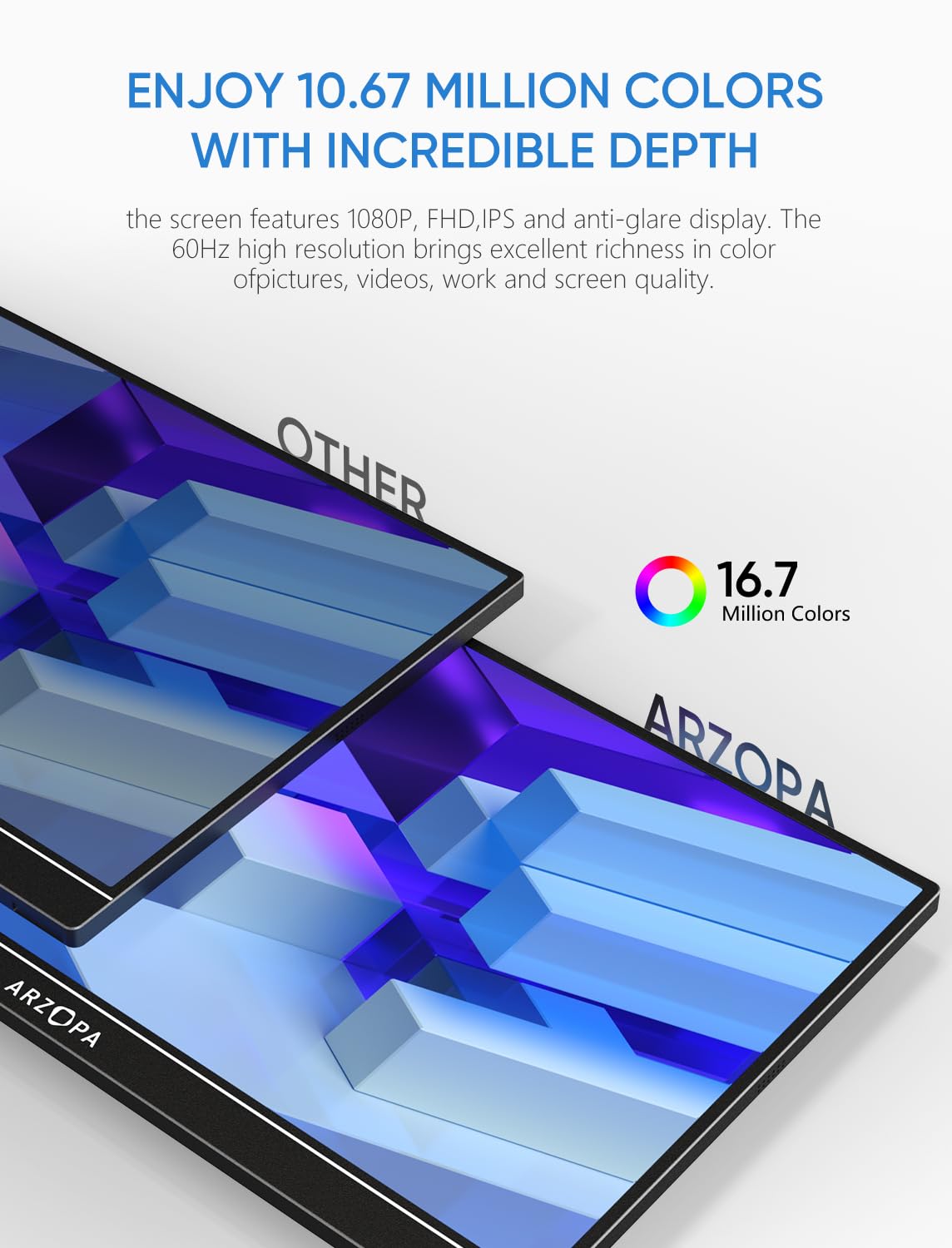 ARZOPA Portable Monitor, 15.6