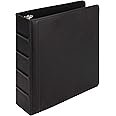 Samsill Vintage Hardback Mini 3 Ring Binder, Professional Binder Organizer, Planner, 2 Inch Capacity, Faux Leather, 5.5 x 8.5 Inch Documents, Non-Zip, Black