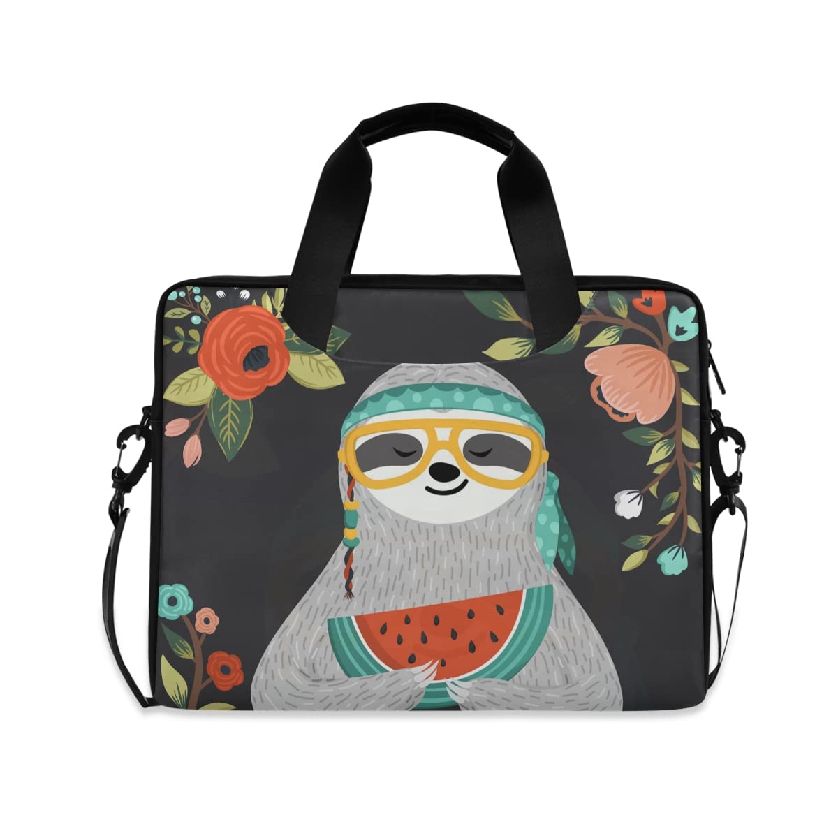 Laptop Bag, Computer Sleeve Case Sloth Laptop Handbags Briefcase with Strap and Handle for Boys Girls Women Men 14 15 15.6 Inch