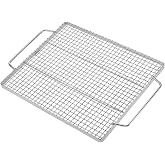 camping moon Woven Mesh Grill Grate 304 Stainless Steel MT-035, MT-035-W2 | Tighter Mesh, Small Foods, 2 mm Wire Construction