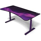 Arozzi Arena Special Edition Ultrawide Curved Gaming and Office Desk with Full Surface Water Resistant Desk Mat Custom Monito