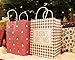 Christmas Gift Wrapping Bags with Handles, Festive Holiday Designs (10 x 4.25 In, 24 Pack)