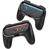 Spigen JoyCon Grip Designed for Nintendo Switch 2 (2025) | NS100 Controller Cover for Mario Kart World / 8 Deluxe - Black (2 Pack)