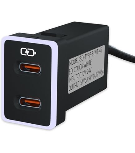 Amazon.com: Car Charger PD QC3.0 Fast Charging Type c USB Port