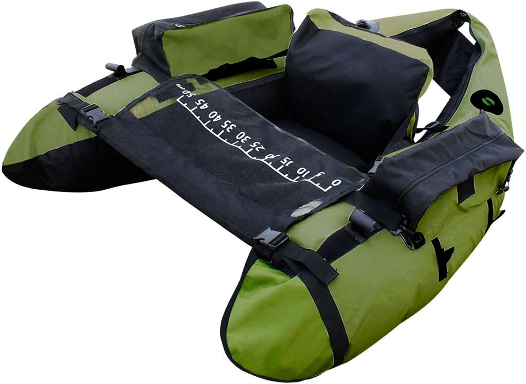 UBOWAY Inflatable Fishing Float Tube with Pump, Repair Kit, Carrying Bag