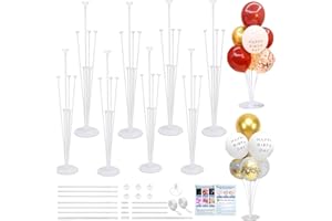 Fenxyo 8 Pack Balloon Stand Kit, Balloon Sticks Holder with Base for Table Graduation Birthday Wedding Anniversary Baby Shower Gender Reveal Party Decorations