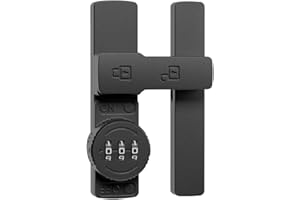 ETEKJOY Flip Latch Lock with Combination 90/180 Degree Sliding/Swinging Door Lock Latch Bolt for Gate Barn Garage Shed Window Cabinet 3-Digit Password Keyless (Black, 180 Degree)