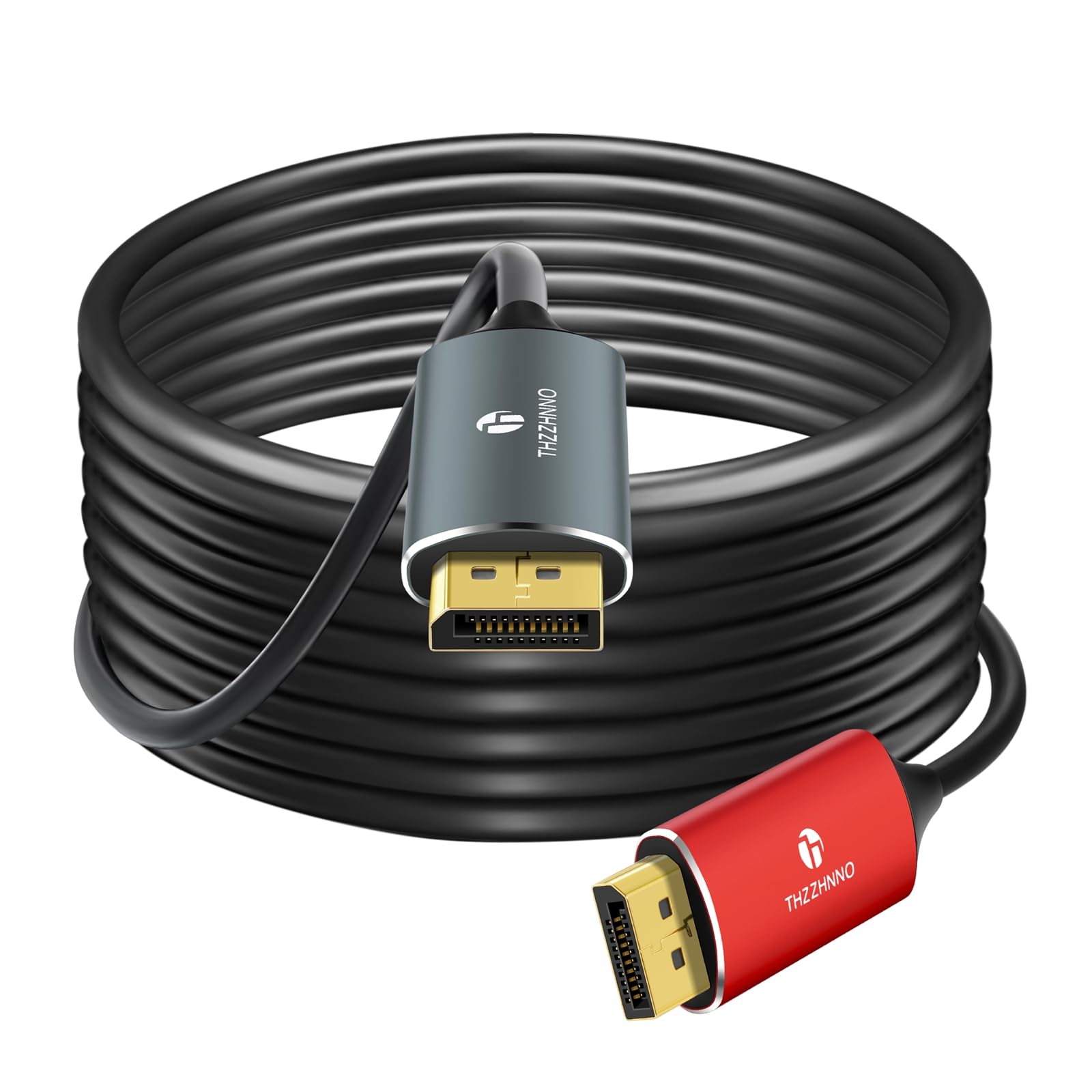 Thzzhnno 4K 8K DisplayPort Optic Fiber Cable 10M, DP to DP 1.4 Cable 8K@30Hz 4K@120Hz/144Hz, 2K@165Hz/240Hz, 1080P@240Hz, 32.4 Gbps Support HDR, G-Sync FreeSync for Laptop PC TV Gaming Monitor