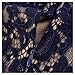 MISSMAY Women's Vintage Full Lace Contrast Bell Sleeve Formal Long Dress