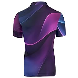HUGS IDEA T-Shirts for Men Blue Purple Gradient