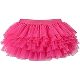 EASWEET Baby Tutu Skirt for Girls Soft and Fluffy Toddler Infant Baby Tulle Skirt with Diaper Cover