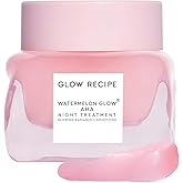 Glow Recipe Travel Size Watermelon Glow AHA Night Treatment - Overnight Resurfacing Mask with AHA Complex, Hyaluronic Acid, Niacinamide & Watermelon Enzymes for Smooth, Glowing, Even-Toned Skin (25ml)