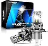 NOVSIGHT H4 LED Headlight Bulb 90W 30000LM 6500K 12V with Fan Pack of 2