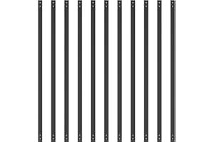 EEURAO 61 Pack Cast Iron Deck Railing, 32.25"X1" Heavy Duty Balusters, Flat Straight with Screws, Indoor/Outdoor Stair Railing Compatible Wood & Composite for Porch