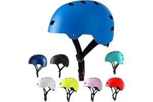 Bike Helmet 3 Sizes for Teenager Kids Youth Adults,Bavilk Skateboard Helmet Adjustable Multi-Sport Bicycle Cycling Scooter Roller Skate Inline Skating Rollerblading for Girls Boys Women Men Teen
