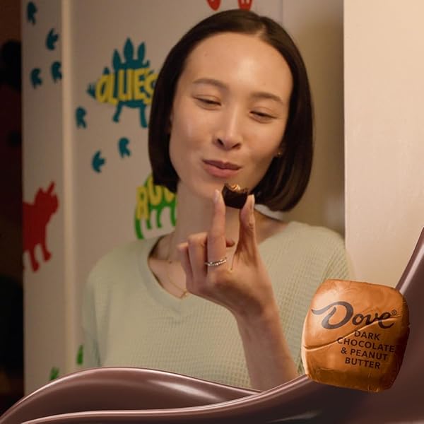 DOVE PROMISES DARK CHOCOLATE & PEANUT BUTTER VALENTINE’S DAY CANDY, 6.74 OZ BAG
