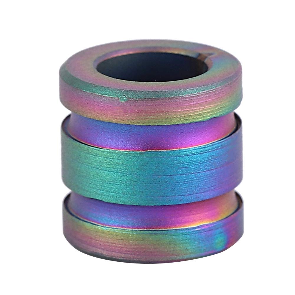 Umbrella Rope Pendant Wearable and Practical TC4 Titanium Alloy Knife Bead Paracord Outdoor Lanyard EDC Pendant (S Size) for Camping and Hiking(Multicolor)