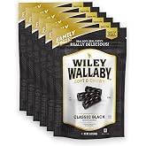Wiley Wallaby Classic Black Licorice Candy, Soft &amp; Chewy, 24oz, 6Pk | Australian-Style Gourmet Twists Made with Real Licorice Extract and Plant-Based Ingredients