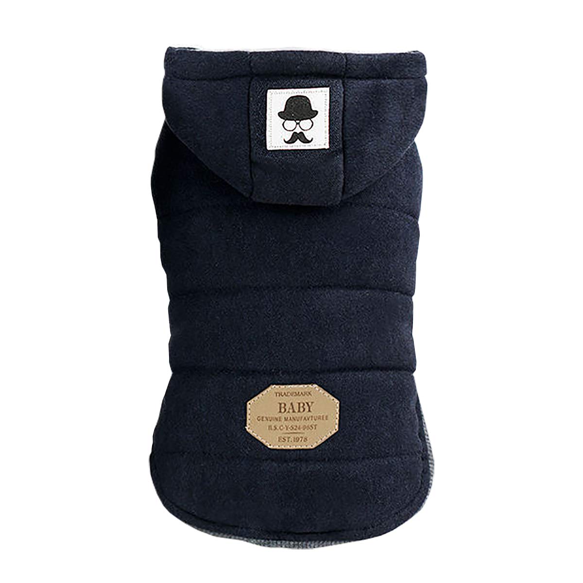 Dog Coat Dog Jacket Hoodie Cold Weather Coats Warm Coat Dog Clothes Winter Thick Clothes Dog Cozy Jacket for Small Dog Medium Cat (XL, Black) โ image 1