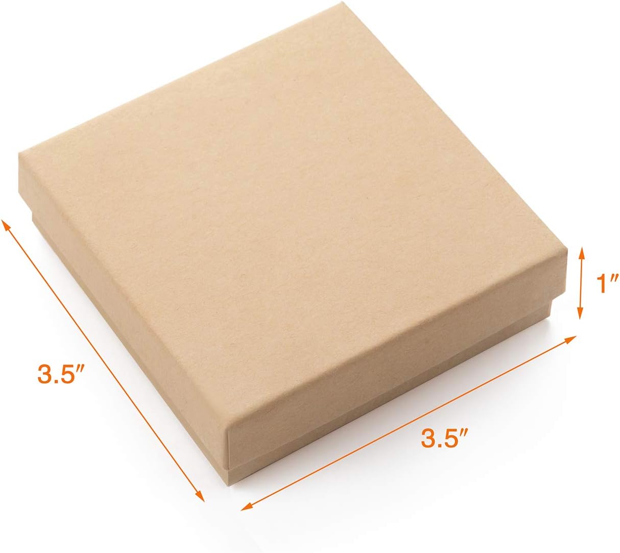 Giftol 20 Pack 3.5x3.5x1 Inch Cardboard Jewelry Boxes,Small Gift Boxes for Jewelry Earrings Necklaces Handmade Bangles Bracelets(Brown): Health & Personal Care
