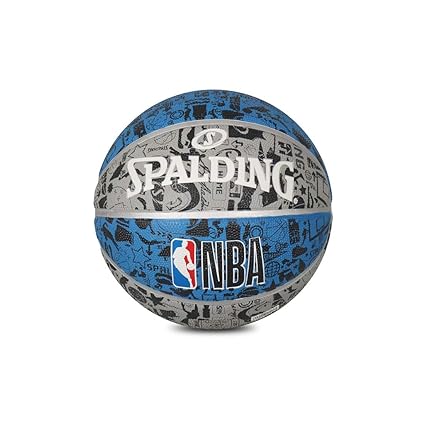Buy Spalding Graffite Rubber Basketball Color Blue Grey Size 7 Online At Low Prices In India Amazon In