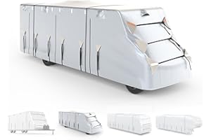SELIMON 300D Top Class C RV Cover with Waterproof PU Coating Rip-Resistent & Anti-UV Winter Camper Cover Fits 26' to 29' Motorhome