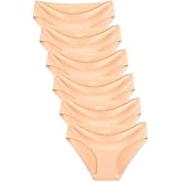 MISSWHO Seamless Womens Underwear Bikini No Show Soft Comfortable Invisibles Briefs Low Rise Hipster Panties 6 Pack