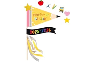 AISOSIKS First Day of 1st Grade Pennant Flag for Kids School Photo Prop, 1st Grade Back to School Decorations Supplies