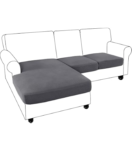 NAISI Lot de 3 housses de coussin de canapé en velours