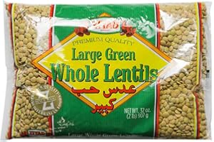 Ziyad Whole Green Lentils, Large, 32 Ounce (Pack of 12)