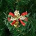 12pcs Grid Christmas Mini Cute Bow Tree Hanging Decoration Xmas Bowknot Ornament 5CM