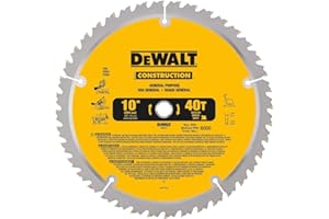 DEWALT 10-Inch Miter / Table Saw Blade, ATB, Thin Kerf, 5/8-Inch Arbor, 40-Tooth (DW3114)