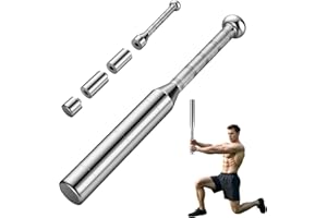 EAST MOUNT Indian Clubs 6 in 1 Adjustable Weighted Steel Club for Training 6.5/9/11/13/15/17.5 LBS Mace Weight for Full Body,