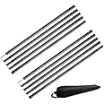 Long Leaf Tent Poles,Adjustable Steel Rods for Camping Tarps,Backpacking,Shelters,Portable Tarp Poles Rods-2 Pack