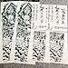 Kotbs 6 Sheets Temporary Tattoos for Men Women Neck Arm Body Tattoo Sticker Body Art Make up Temporary Tattoo Custom Paper Transfer Fake Tattoo