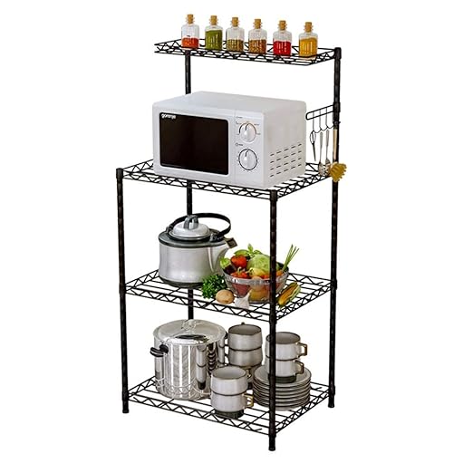CHUTD Rejilla de Horno de microondas de Metal de 4 Capas Rejilla ...