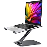 Zewwen Laptop Stand for Desk, Ergonomic Adjustable Foldable Computer Stand with Heat-Vent, Aluminium Alloy Laptop Riser Compa